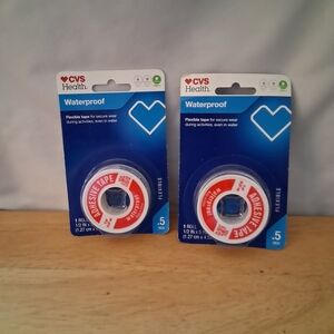 CVS Health Waterproof Adhesive Tape - Blue and White (Pack of 2)